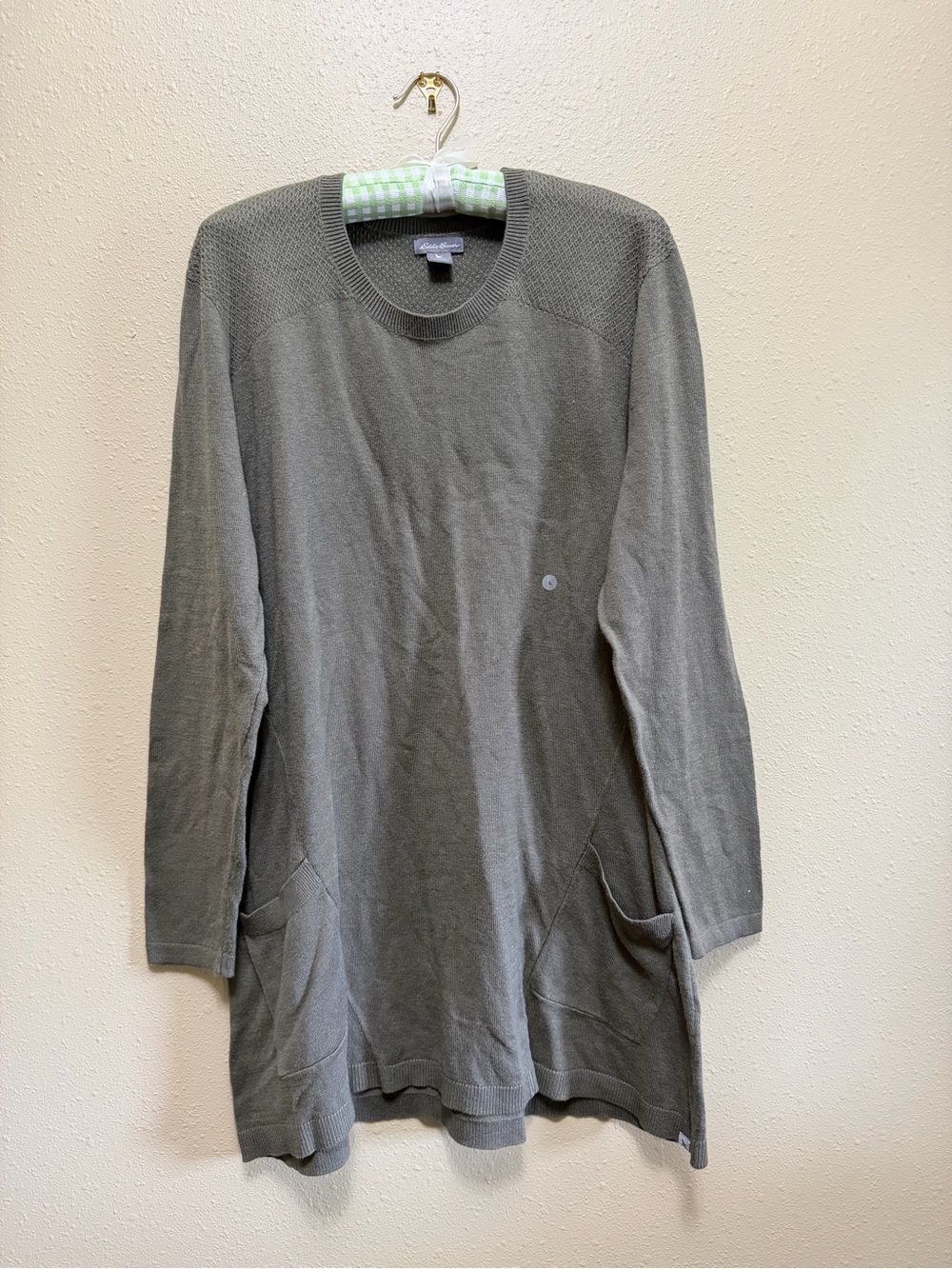 Eddie Bauer Olive Green Long-Sleeve Knit Tunic